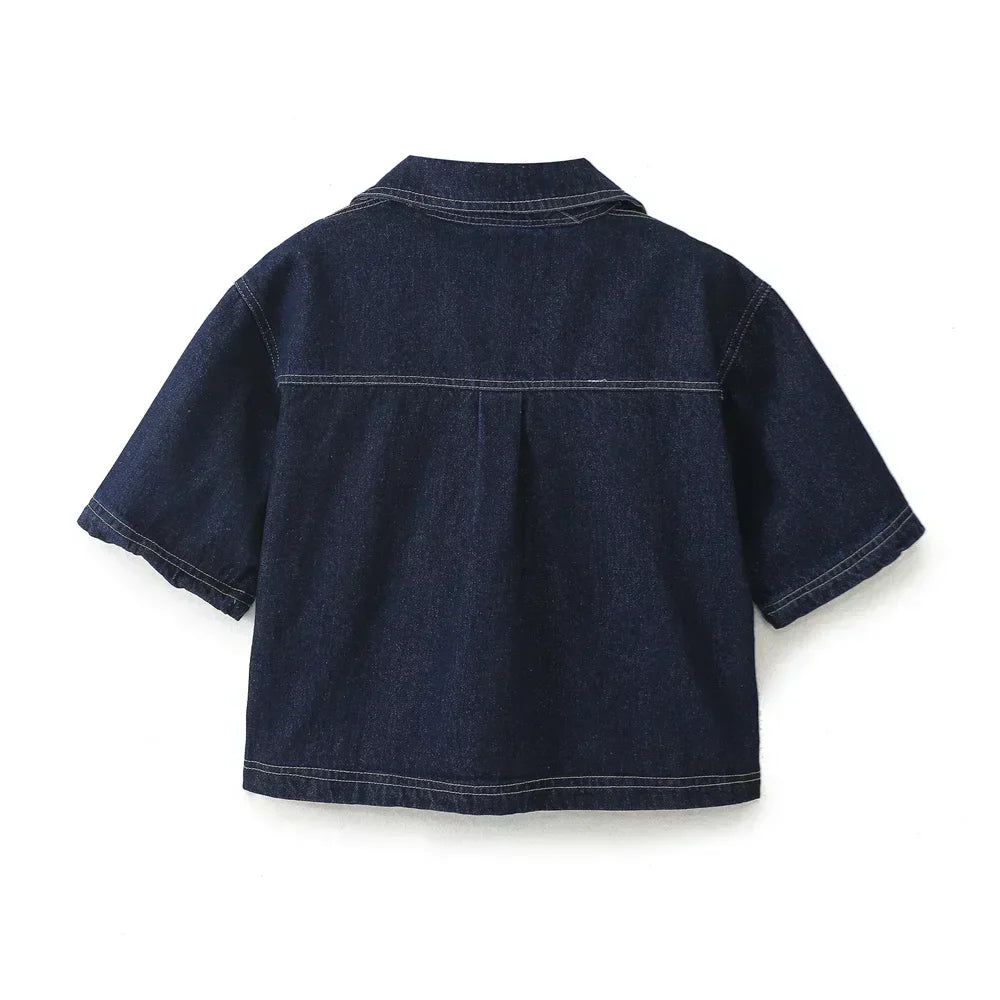 Lynor™ | V-Neck Denim Set