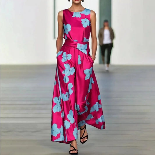 Lynor™ | Boho Floral Sleeveless Maxi Dress