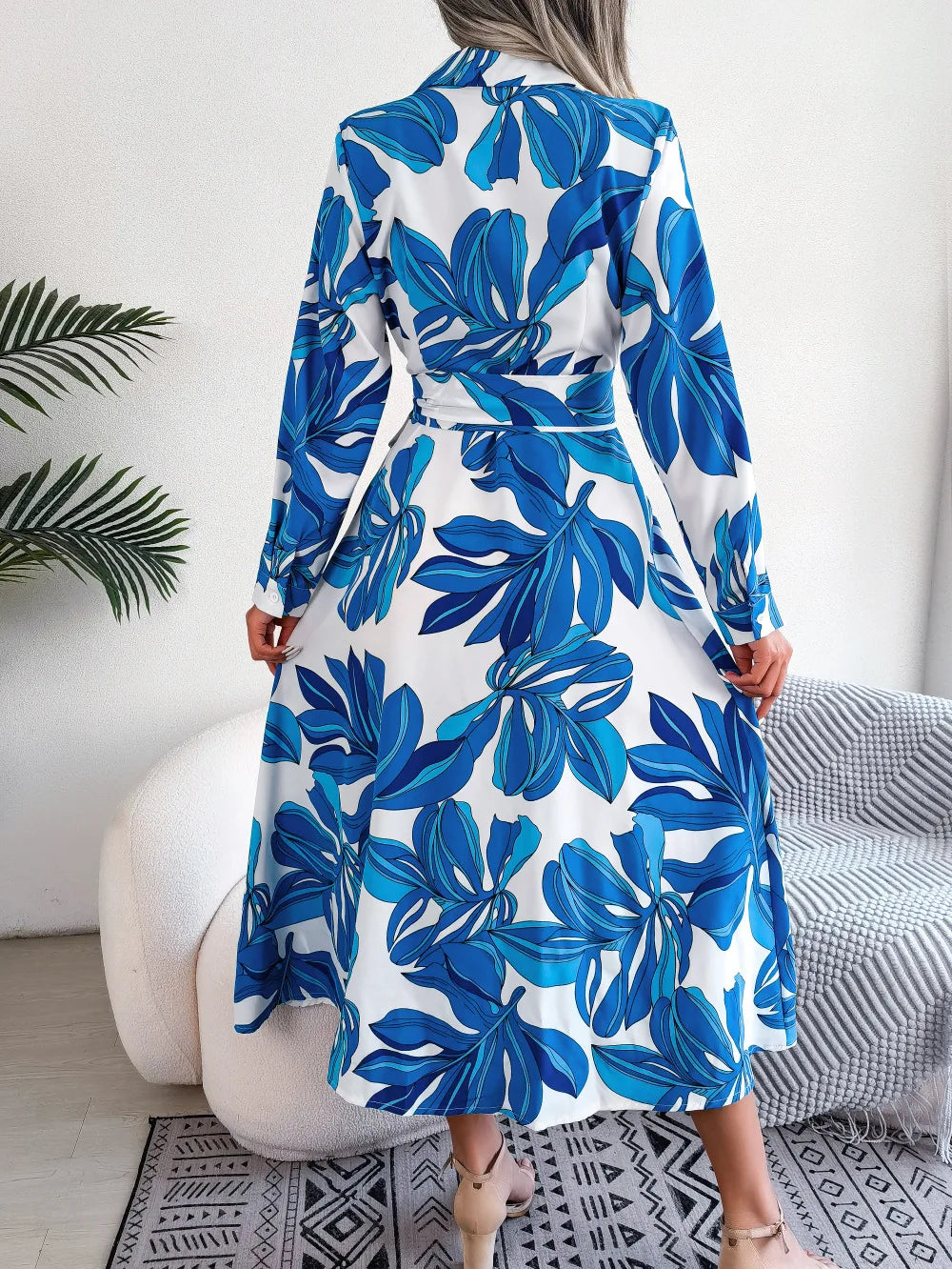 Lynor™ | Floral Fusion Polo Shirt Dress