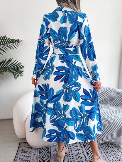 Lynor™ | Floral Fusion Polo Shirt Dress