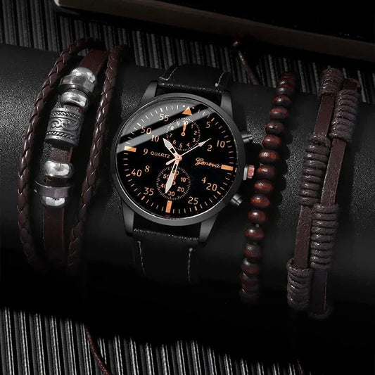 Lynor™ | 4-Piece Set with Fashion Watch and Bracelets