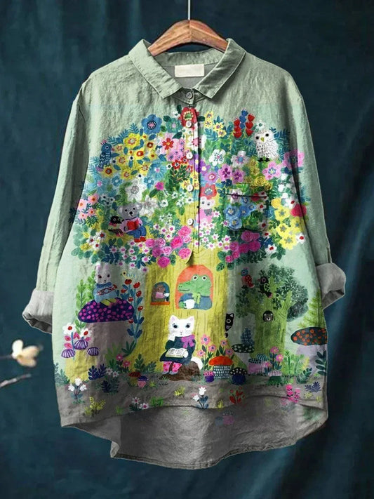 Lynor™ | Artistic Button-Down Shirt with a Bold Twist