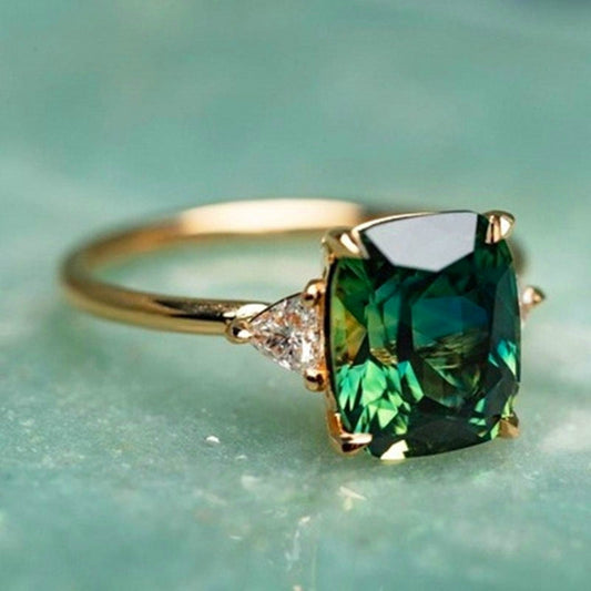 Lynor™ | Green Zircon Gold Ring
