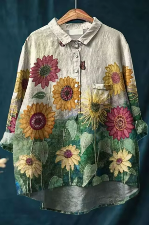 Lynor™ | Elegant Floral Button-Down Shirt for Effortless Charm