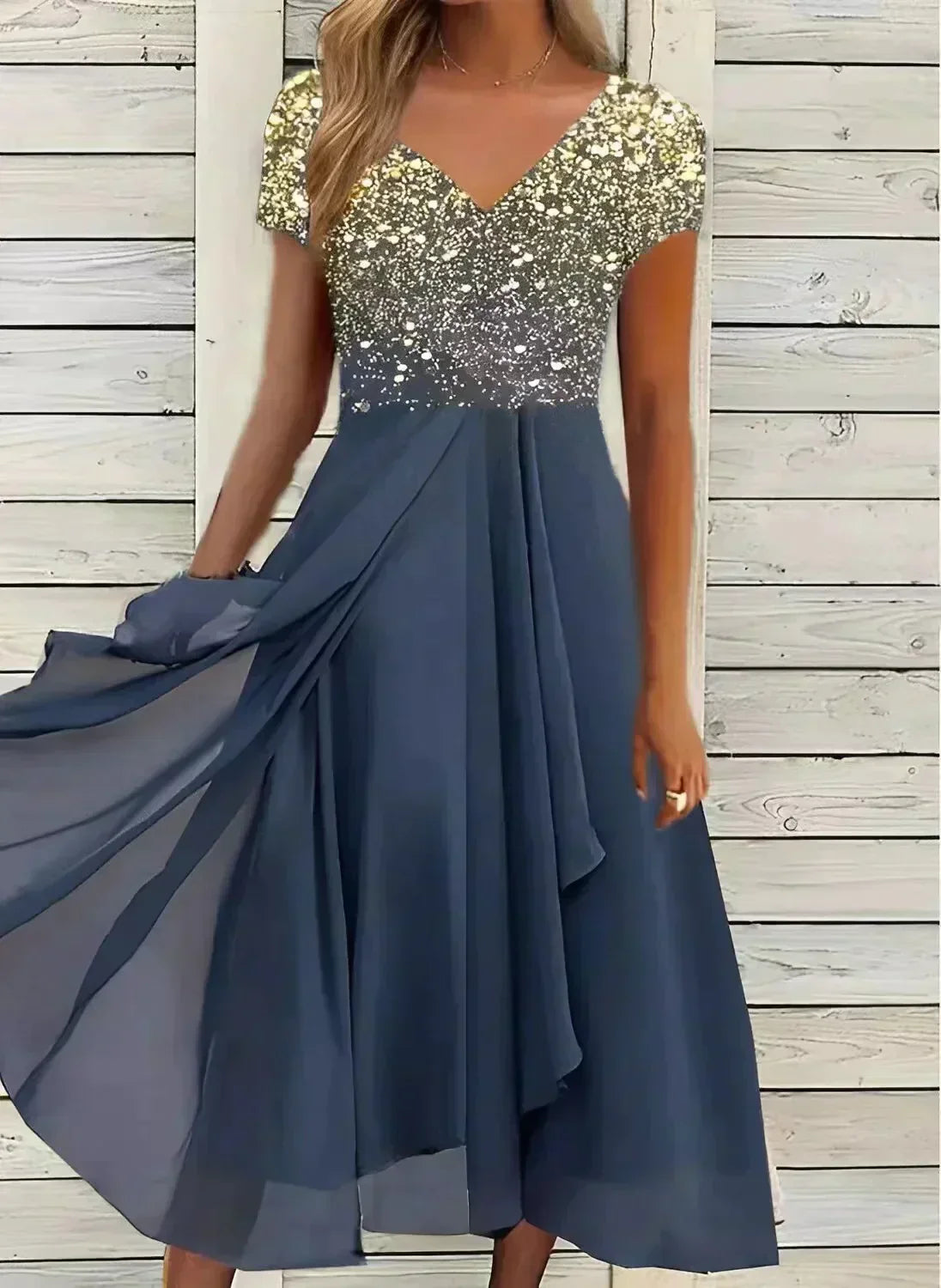 Lynor™ | Timeless Draped Midi Dress