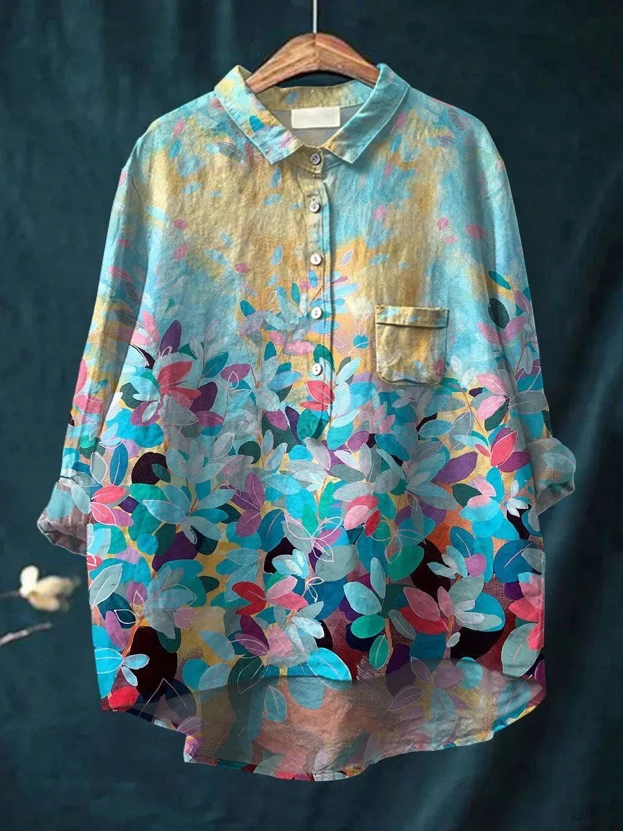 Lynor™ | Vibrant Floral Button-Up for Effortless Charm