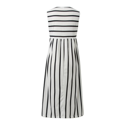 Lynor™ | Striped Casual Maxi Dress with Pockets for Effortless Everyday Style
