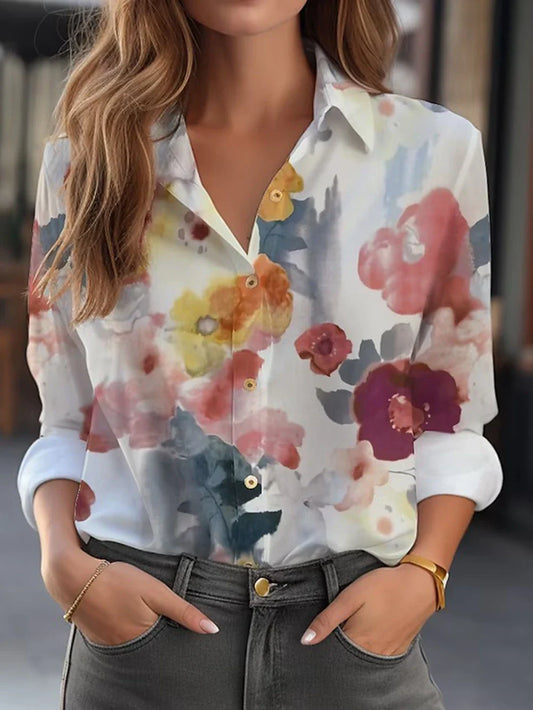 Lynor™ | Elegant Floral Print Blouse