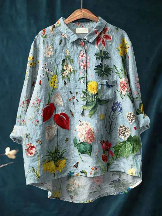 Lynor™ | Bold Floral Elegance Shirt