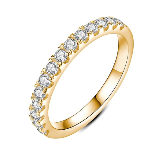 Lynor™ | Moissanite Wedding Ring – Timeless 18K Gold with Brilliant Sparkle