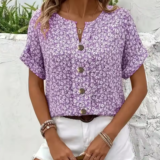 Lynor™ | Chic Floral Print Blouse