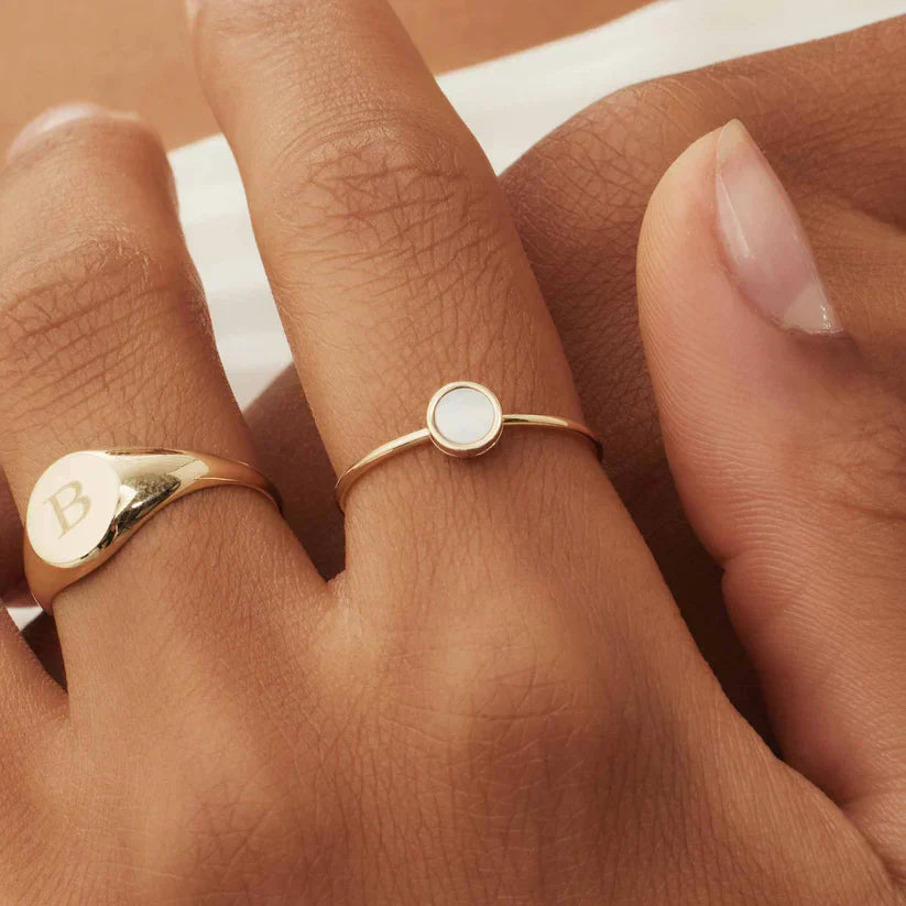 Lynor™ | Alina Cirielle Ring – Refined 14K Gold with Graceful Curves