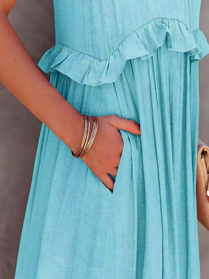 Lynor™ | Elegant Sleeveless Dress with Ruffles