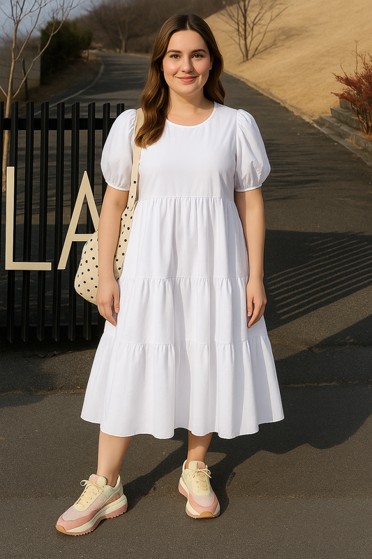 Lynor™ | O-Neck with Belly Coverage Dress