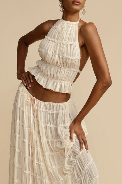 Lynor™ | Drawstring & Retro Charm Long Vintage Pleated Skirt