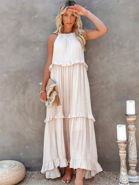 Lynor™ | Elegant Sleeveless Dress with Ruffles