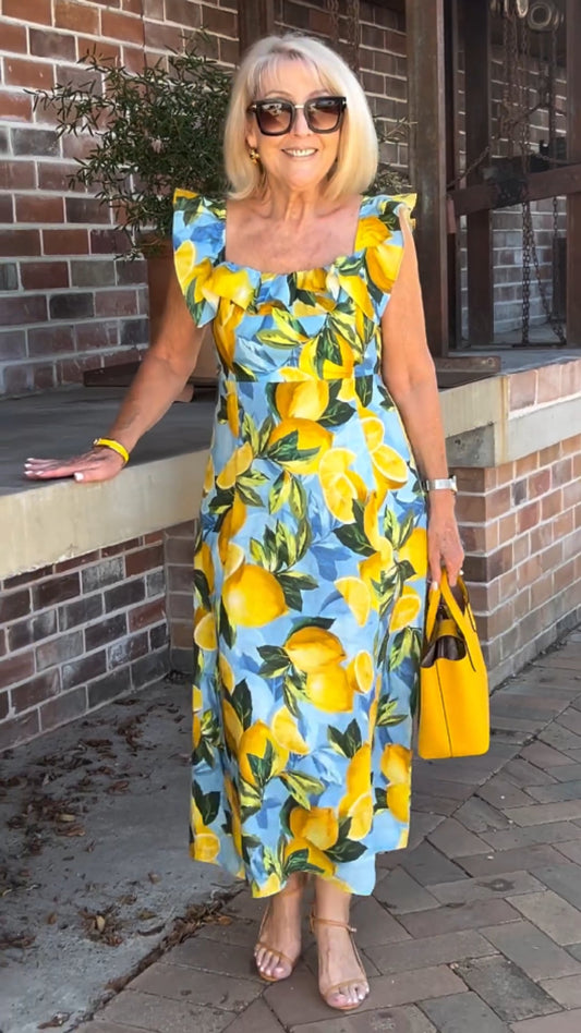 Lynor™ Limón – Summer Dress with Playful Lemon Print
