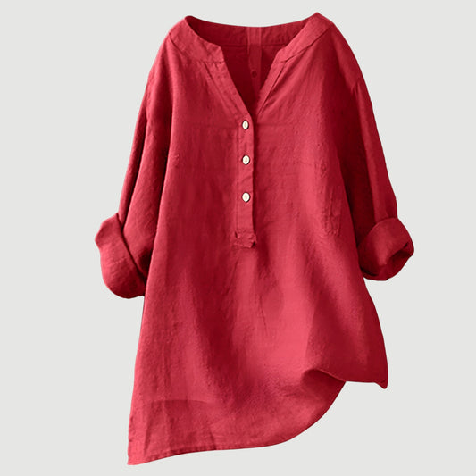 Lynor™ | Airy & Comfortable Linen Top – Lightweight Natural Fabric for Everyday Ease