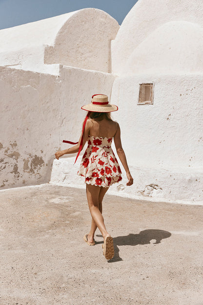 Lynor™ | Ruffled Top & Elastic Waist Shorts Floral Set
