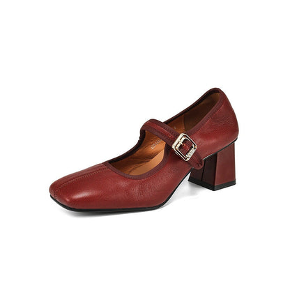 Lynor™ | Modern French-Style Block Heel Shoes – Chic Sophistication with a Bold Step