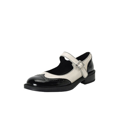 Lynor™ | Washed Cowhide Leather Flats – Rustic Elegance with Everyday Comfort