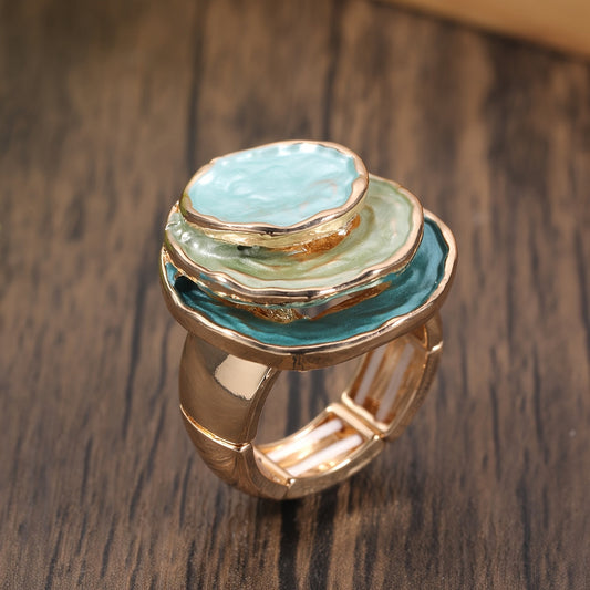 Lynor™ | Boho Three-Layer Enamel Ring