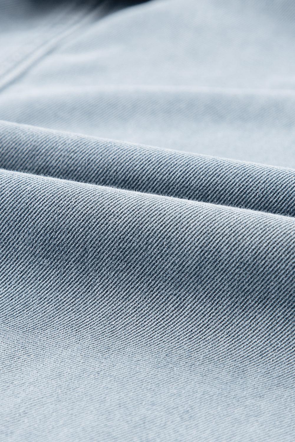 Lynor™ | Elegant Denim Dress – Short Batwing Sleeves
