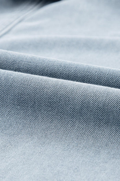 Lynor™ | Elegant Denim Dress – Short Batwing Sleeves