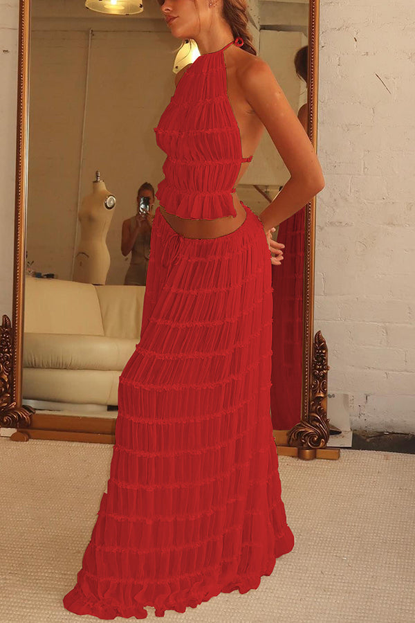 Lynor™ | Drawstring & Retro Charm Long Vintage Pleated Skirt