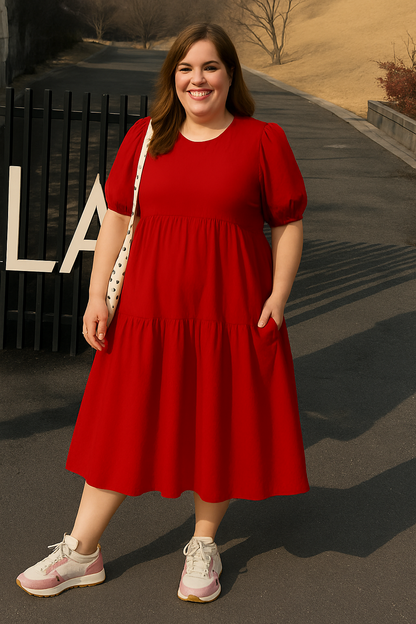 Lynor™ | O-Neck with Belly Coverage Dress