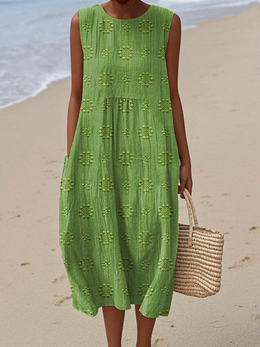 Lynor™ Sleeveless Dress with Pockets – Chic & Practical