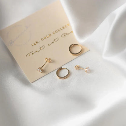 Lynor™ | Moonbeam Stone Earrings – Elegant 14K Gold with a Celestial Glow