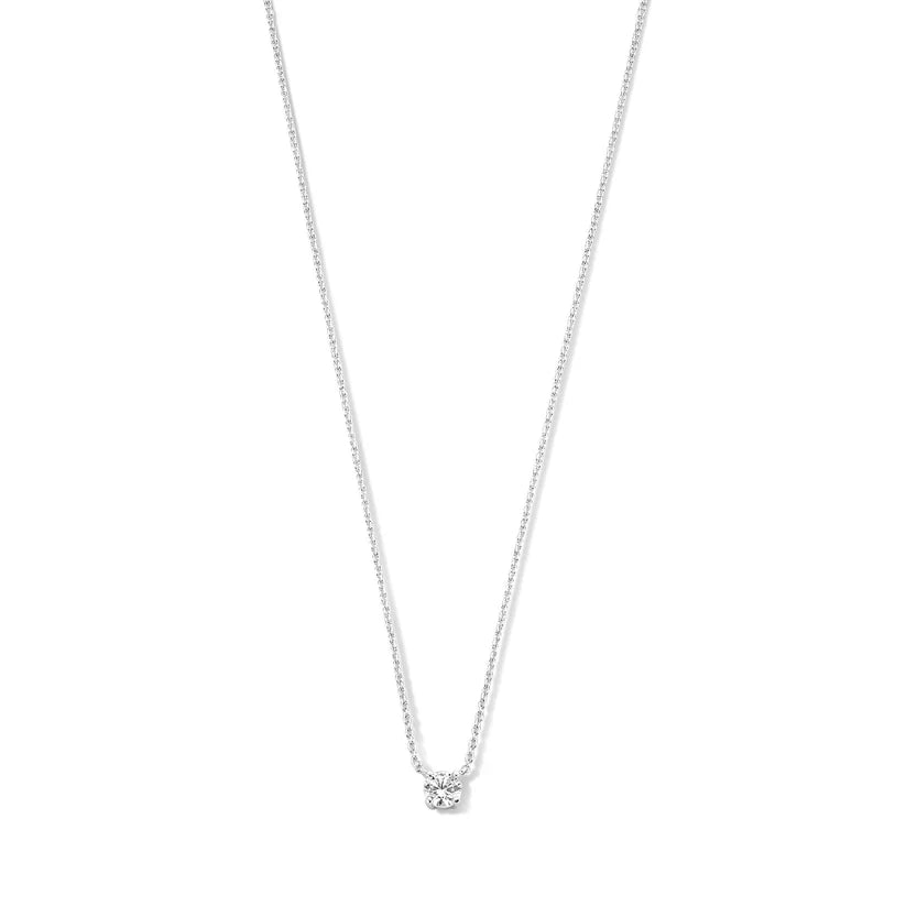 Lynor™ | Cléa Moissanite Necklace – Radiant 14K Gold with a Brilliant Gemstone
