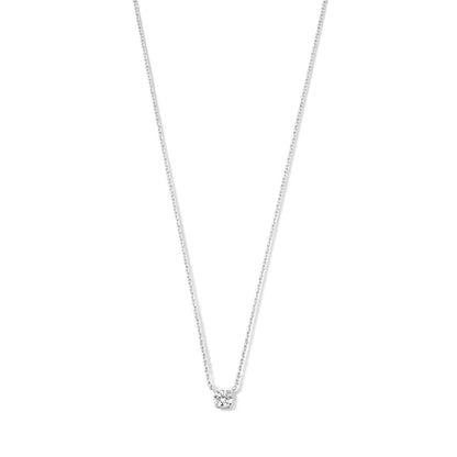 Lynor™ | Cléa Moissanite Necklace – Radiant 14K Gold with a Brilliant Gemstone
