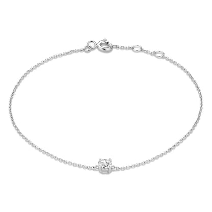 Lynor™ | Cléa Moissanite Bracelet – Radiant 14K Gold with a Brilliant Touch