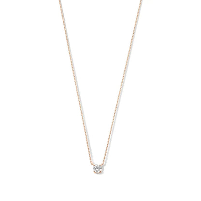 Lynor™ | Cléa Moissanite Necklace – Radiant 14K Gold with a Brilliant Gemstone