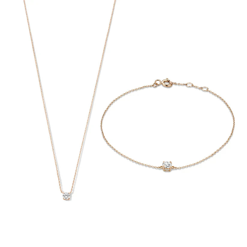 Lynor™ | Cléa Moissanite Stone Set – Radiant 14K Gold with Brilliant Sparkle