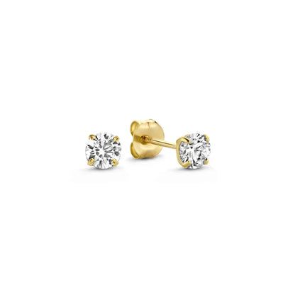 Lynor™ | Dara Brillane Earring Set – Sparkling 14K Gold with Radiant Elegance