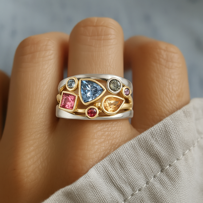 Lynor™ | Vintage Multicolour Zirconia Ring