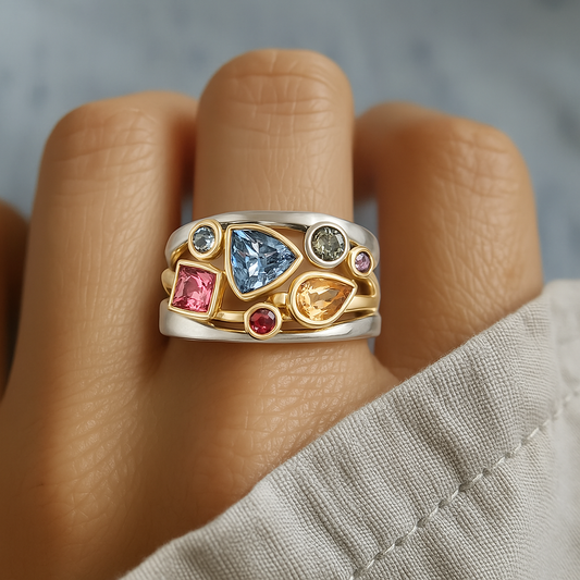 Lynor™ | Vintage Multicolour Zirconia Ring