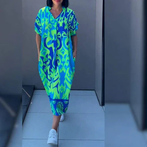Lynor™ | Elegant Floral Dress for a Cool Look