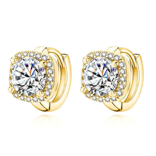 Lynor™ | Nadine Square Earrings – Modern 18K Gold with Geometric Elegance