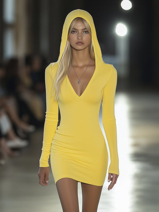 Lynor™ | Casual Slim Fit Hoodie T-Shirt Mini Dress