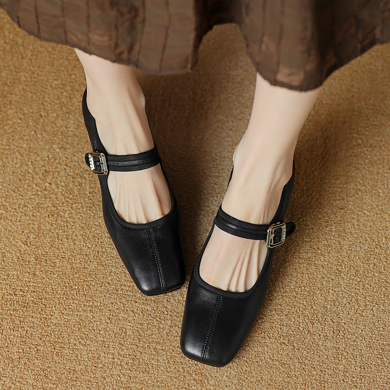 Lynor™ | Modern French-Style Block Heel Shoes – Chic Sophistication with a Bold Step