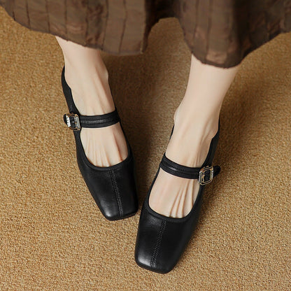 Lynor™ | Modern French-Style Block Heel Shoes – Chic Sophistication with a Bold Step