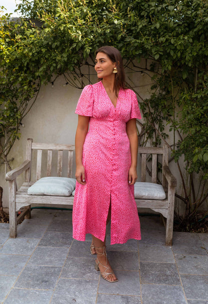 Lynor™ | Leopard Midi Dress – Bold Print, Effortless Elegance