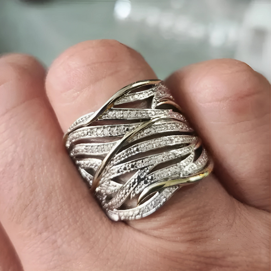 Lynor™ | Elegant Multi-Layer Twisted Ring