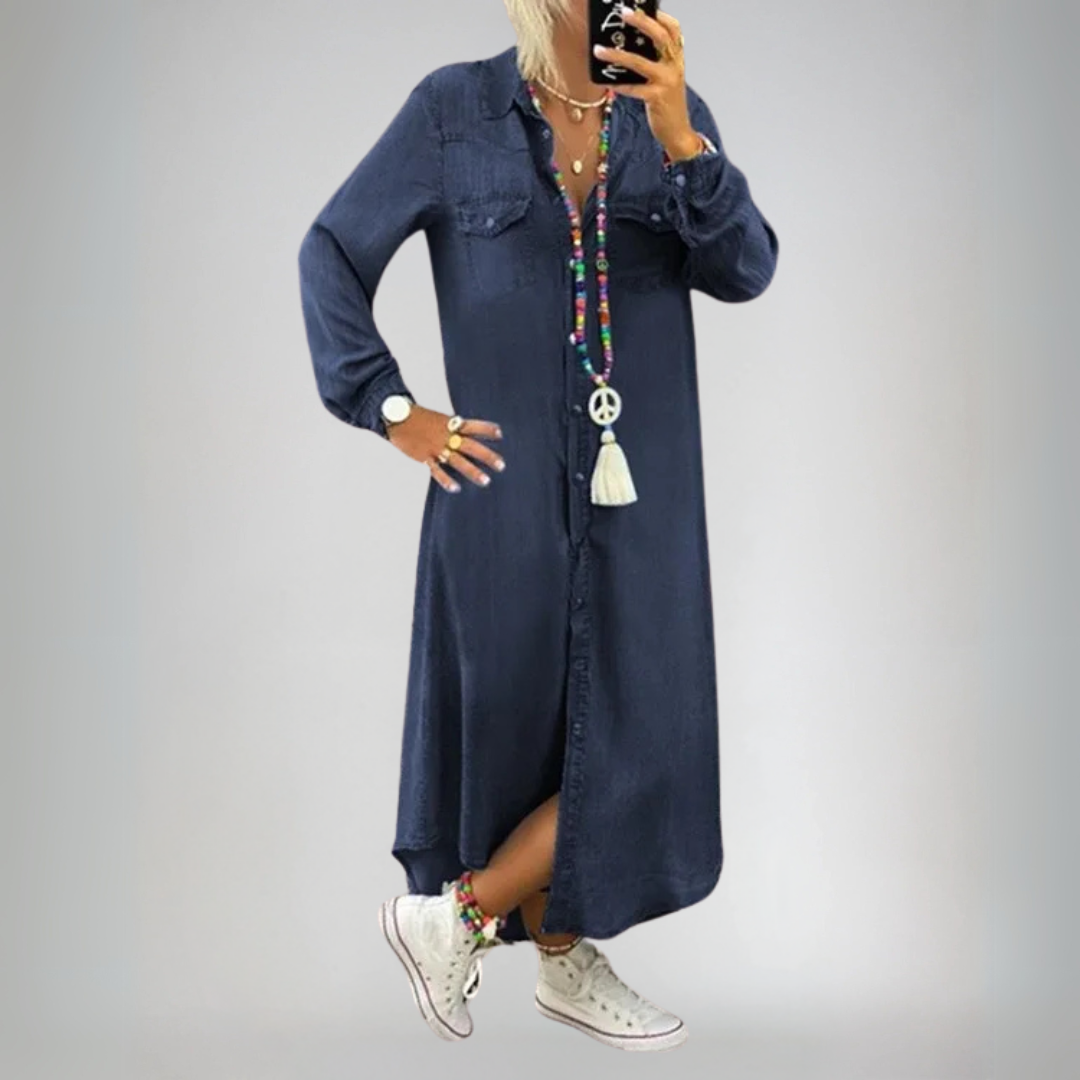 Lynor™ | Elegant Boho Denim Dress