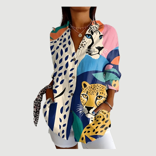 Lynor™ | Colorful Design Blouse Lærke