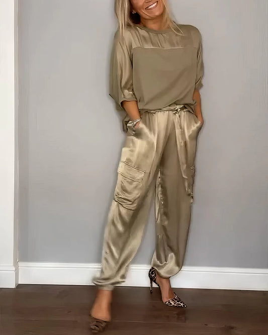 Lynor™ | Elegant Satin Two-piece Set